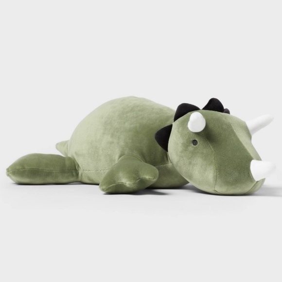 Green Dinosaur Weighted Plush Throw Pillow - Pillowfort - Picture 1 of 9